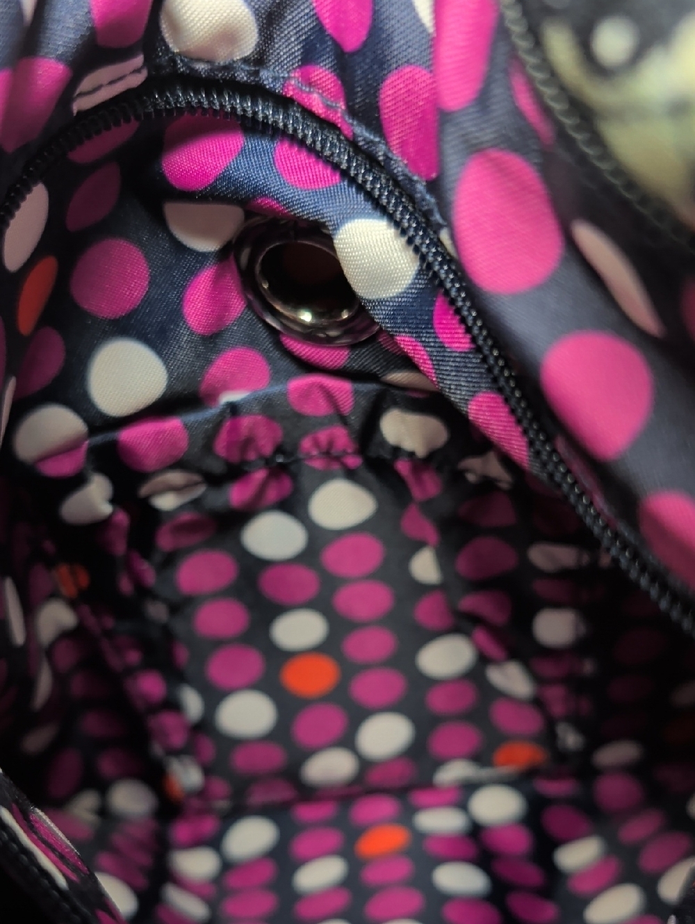 Vera Bradley Triple Zip Hipster Quilted Crossbody Bag Black Butterfly Print - Picture 7 of 9
